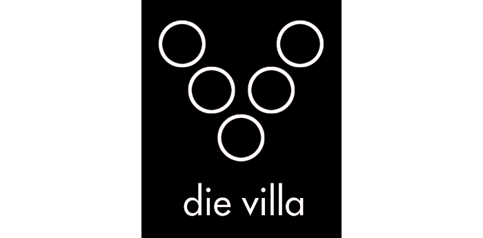 Referenz-Logo „die villa”, Elena Villa. Moderation einer Schmuck-Präsentation. Logo „die villa”, Elena Villa